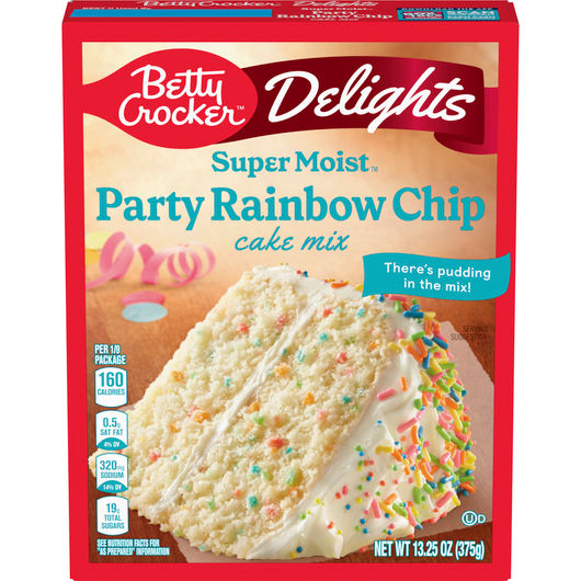 Delights Rainbow Chip Super Moist Cake Mix  13.25Oz